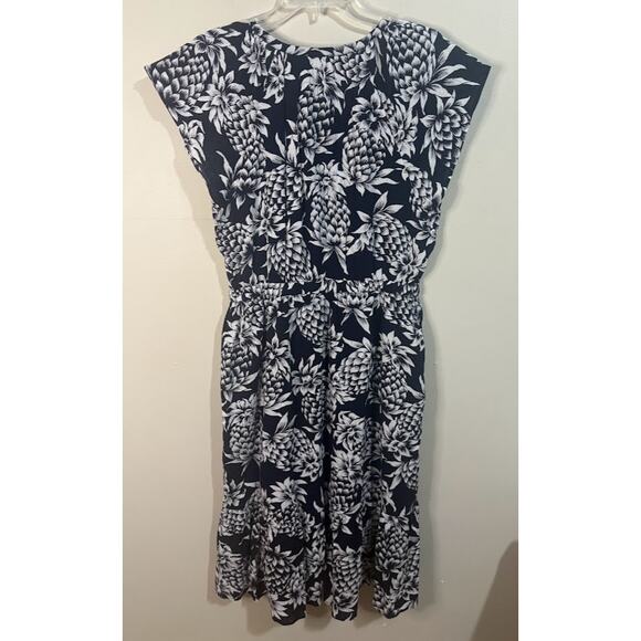 J. Crew Black White Cotton Sleeveless Pineapple Crinkle Dress Size 6 NWT - Picture 6 of 9